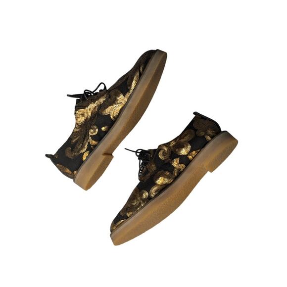 Miista Eloise Gold/Black Sequin Brogue Oxfords Size 40 - Picture 7 of 7
